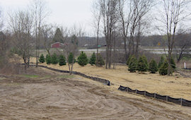 Erosion Control Blanket and Silt Fence